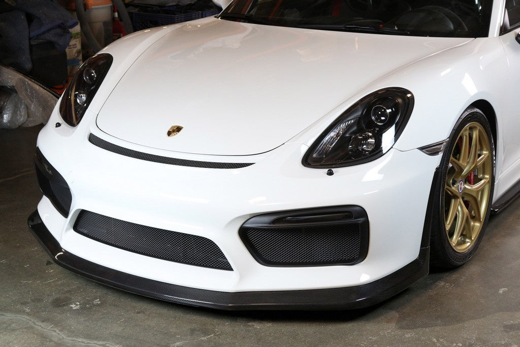 APR Performance Carbon fiber Front Airdam | Porsche Cayman GT4 2015-2016 Install 3