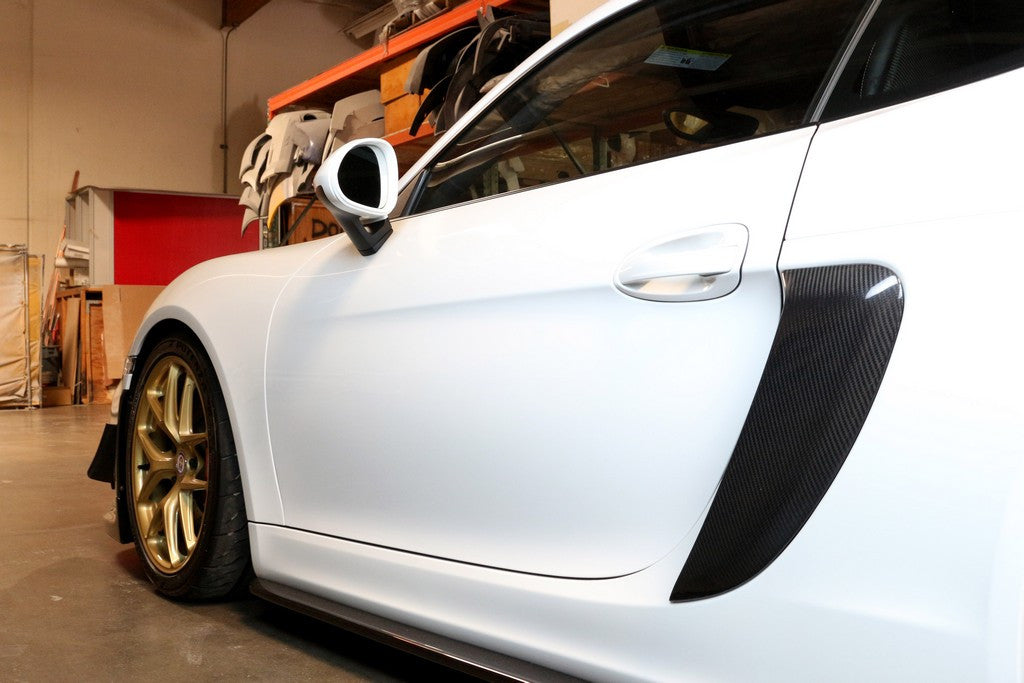 APR Performance Carbon fiber Side Pods GT4 | Porsche Cayman GT4 2015-2016Install2