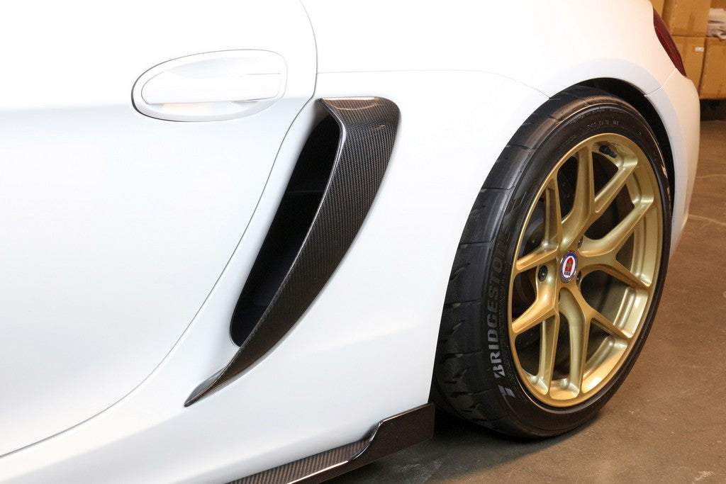 APR Performance Carbon fiber Side Pods GT4 | Porsche Cayman GT4 2015-2016 Install 3