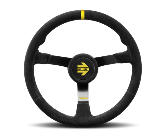 Momo MODN41 Steering Wheel 410 mm - Black Suede/Black Spokes/1 Stripe - R1971/41S
