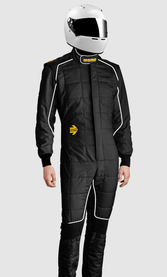 Momo Corsa Evo Driver Suits Size 48 (SFI 3.2A/5/FIA 8856-2000)-Black - TUCOEVOBLK48