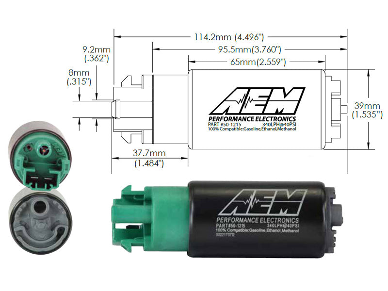 AEM 340LPH In Tank Fuel Pump Kit  E85