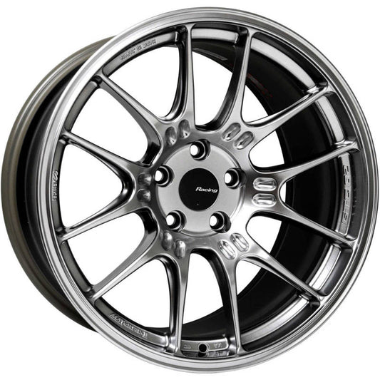 Enkei GTC02 18x9.5 5x112 22mm Offset 66.5mm Bore Hyper Silver Wheel - 534-895-4422HS534-895-4422HS
