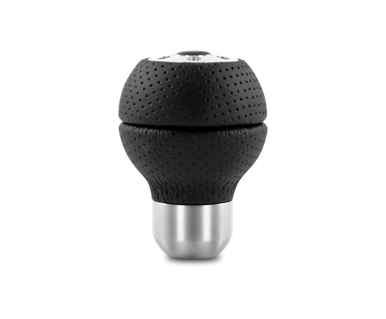 Momo Race Shift Knob - Black Airleather, Aluminum Insert